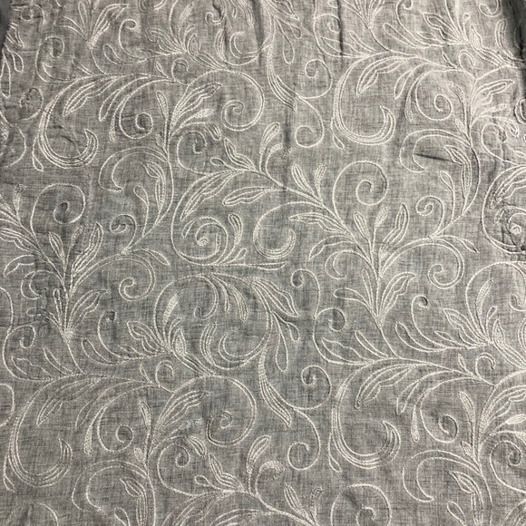 Lungo L’Arno Dresses & Skirts - Lungo L’Arno VGUC Gray & White Floral Linen Dress